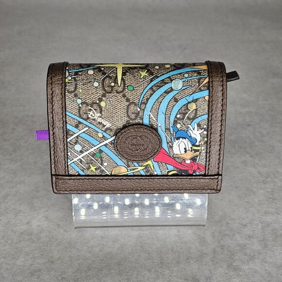 Gucci Supreme Canvas Donald Duck Limited Edition Wallet Organizer w Box Disney - Picture 2 of 11
